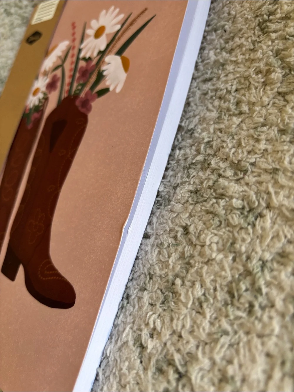 Denik Pink Western Floral Cowboy Boot Lined Notebook Journal NWT 144pgs